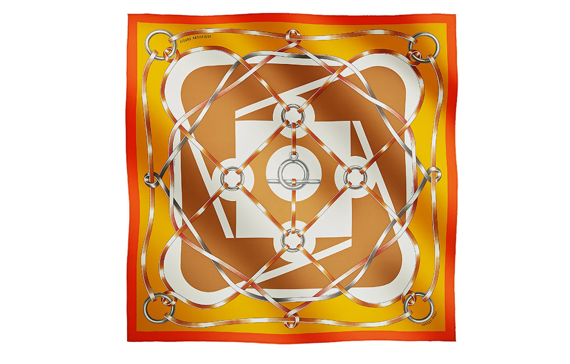 HERMES Silk Scarves Women's Orange