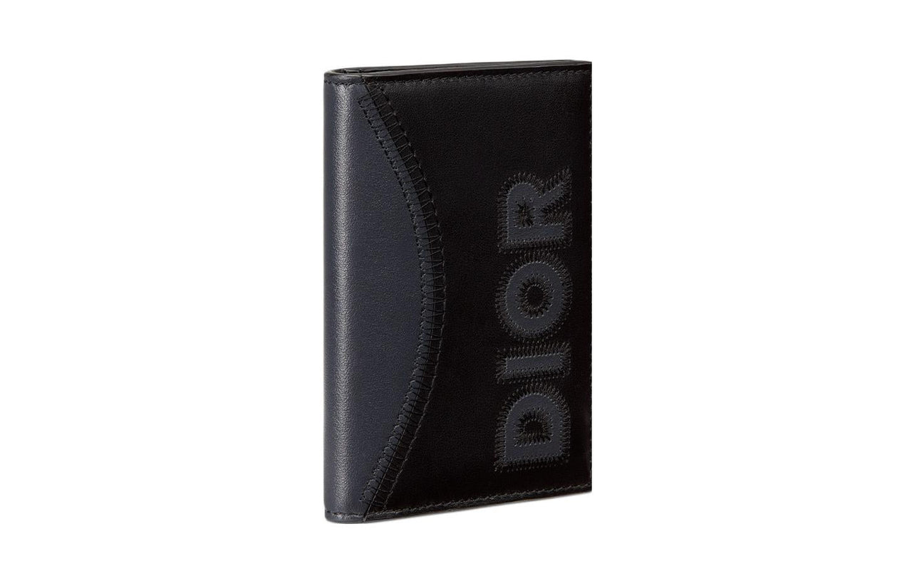 DIOR Calfskin Card Holder Men's Black