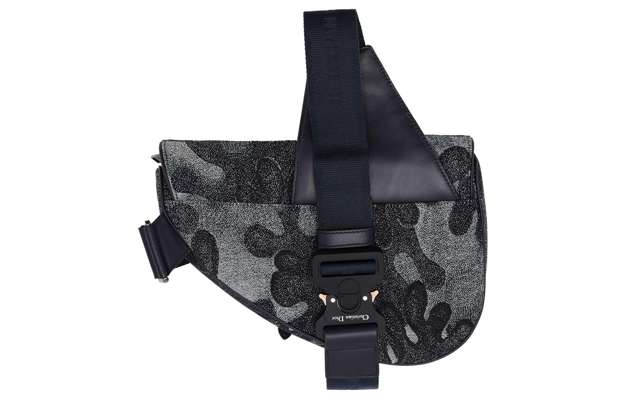 DIOR PETER DOIG Collaboration Denim Saddle Bag, Sling Bag Men's Camouflage