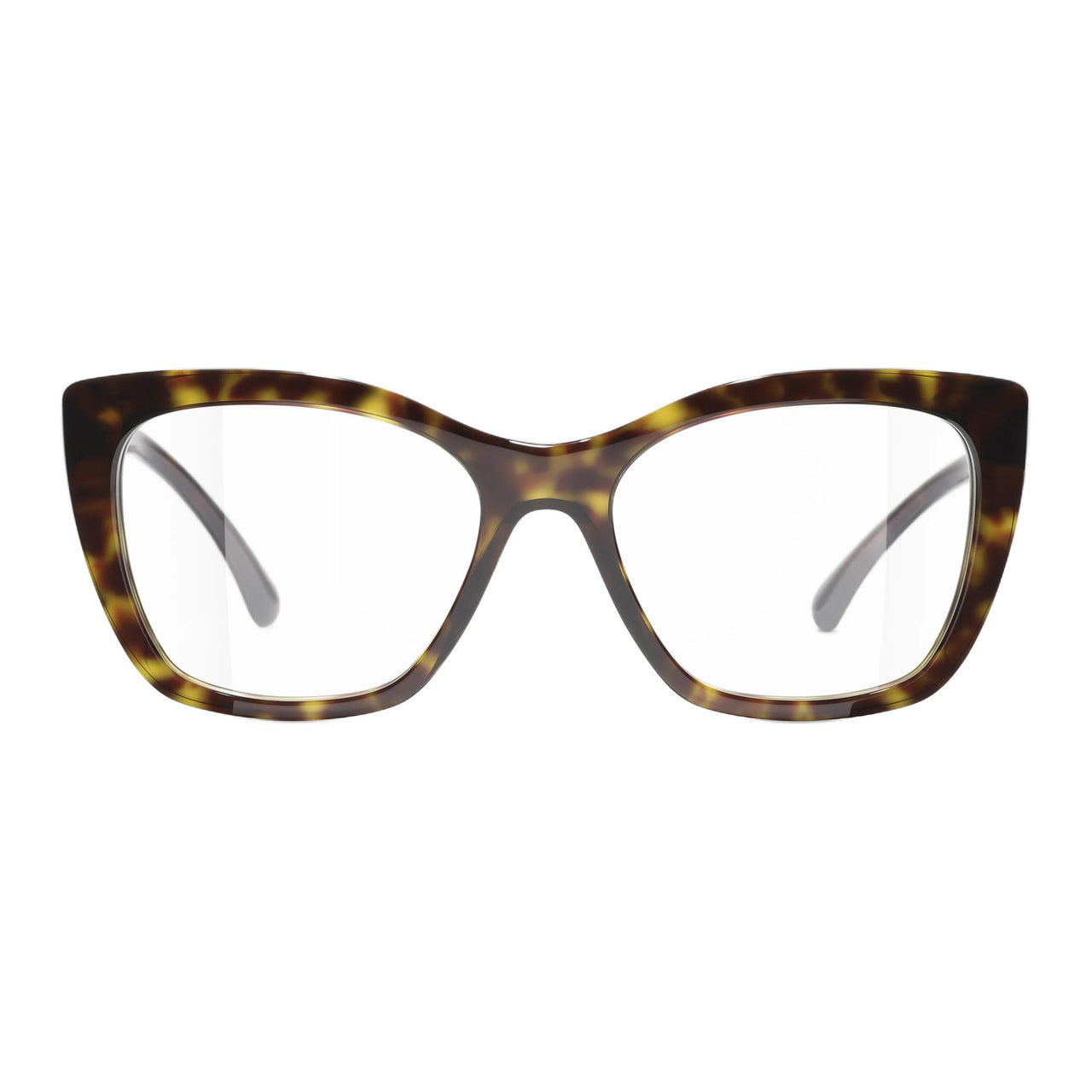 CHANEL Acetate Cat Eye Eyeglass Frames Unisex Tortoiseshell