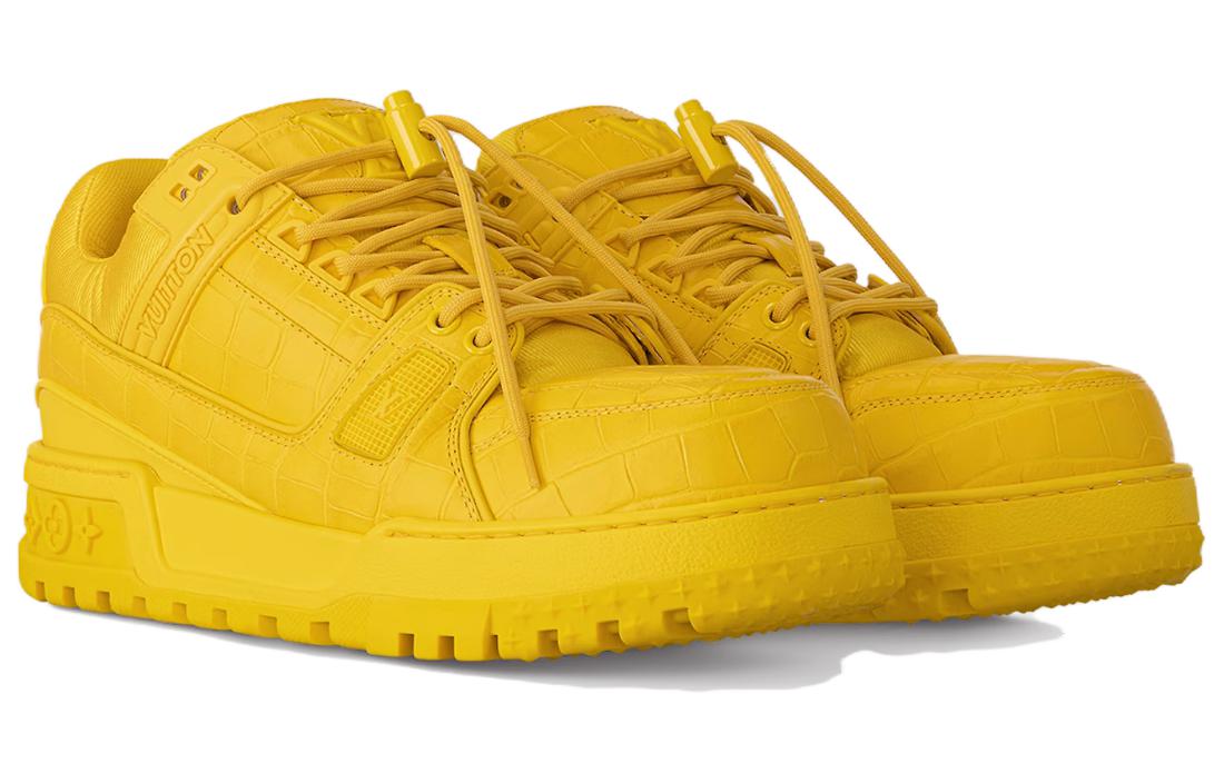 LOUIS VUITTON Trainer Maxi Little Jigglypuff Slip Resistant Low Top Skateboard Shoes Unisex Yellow