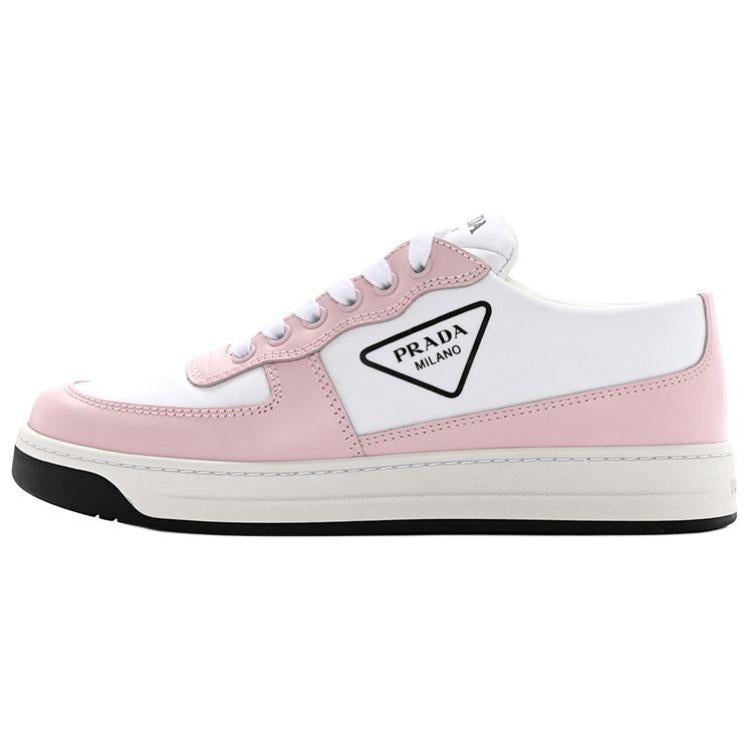 PRADA Low Top Skateboard Shoes Women's Pink White