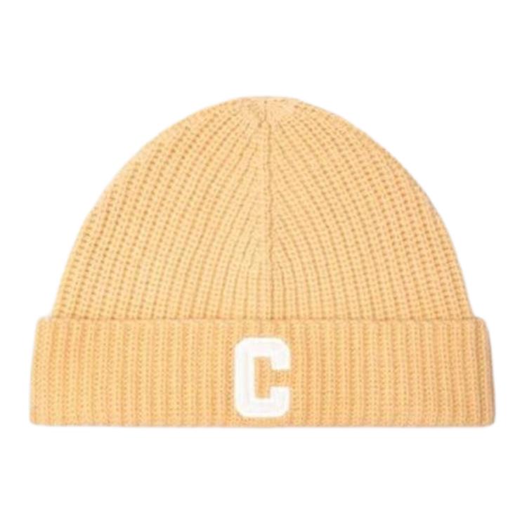 CELINE Cashmere Beanies Unisex Light Yellow