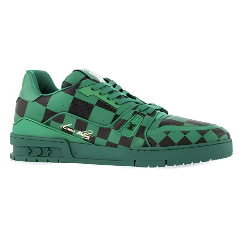 LOUIS VUITTON LV Trainer Sneaker Damier Pop Green