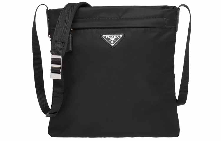PRADA Fabric Portable Crossbody Bag Shoulder Bag Men's Black