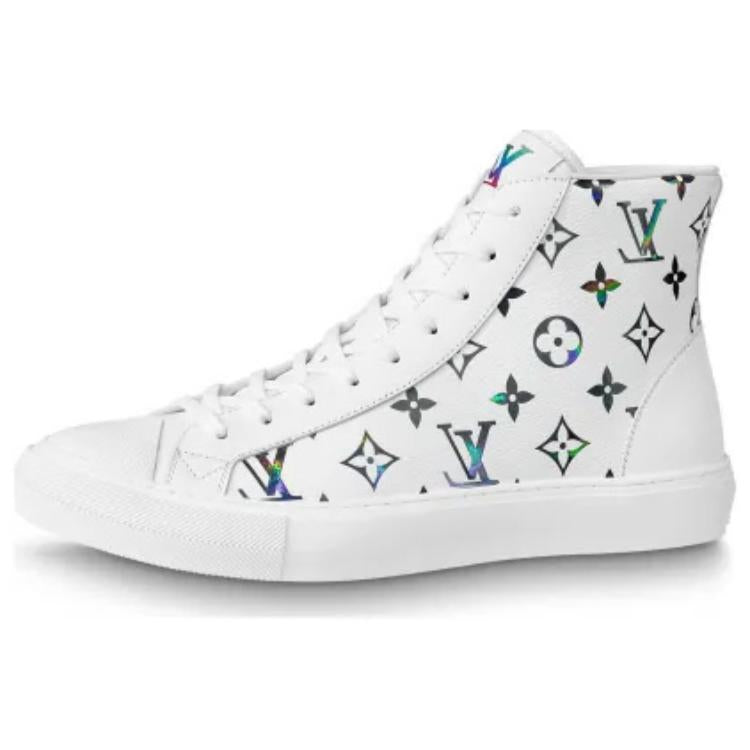 LOUIS VUITTON Tattoo Ankle Sneakers 'White With Colorful Monogram'