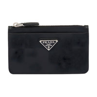 PRADA Saffiano Leather Card Holder Men's Black