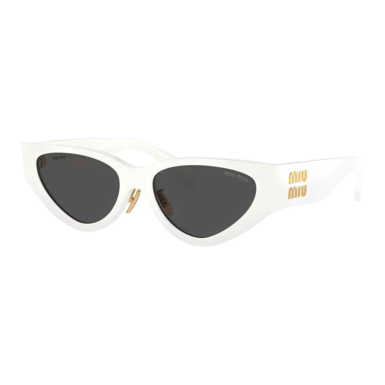 MIU MIU Acetate Cat Eye Sunglasses Women's White