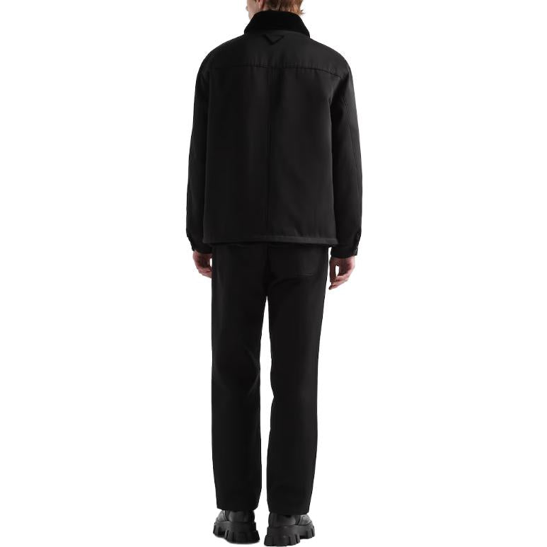PRADA Leather Jacket Men's Black