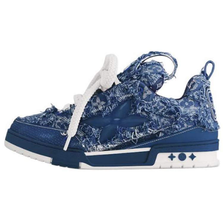 LOUIS VUITTON Skate Low-Top Skateboard Shoes Unisex Blue