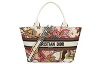 DIOR Embroidery Basket Bag Shoulder Bag Crossbody Bag Handbag Women's Natural & Multicolor