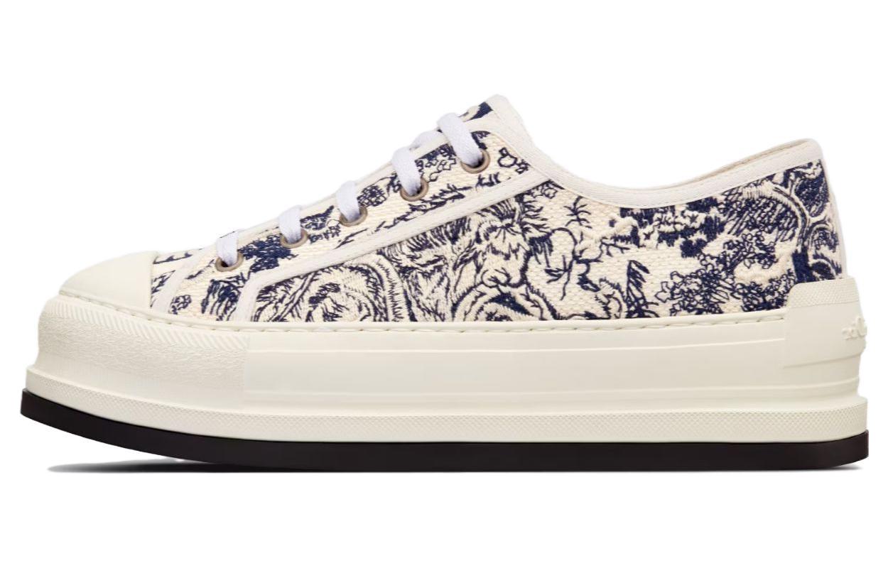 DIOR Walk'n'Dior Stylish Skateboarding Shoes Women's White Blue