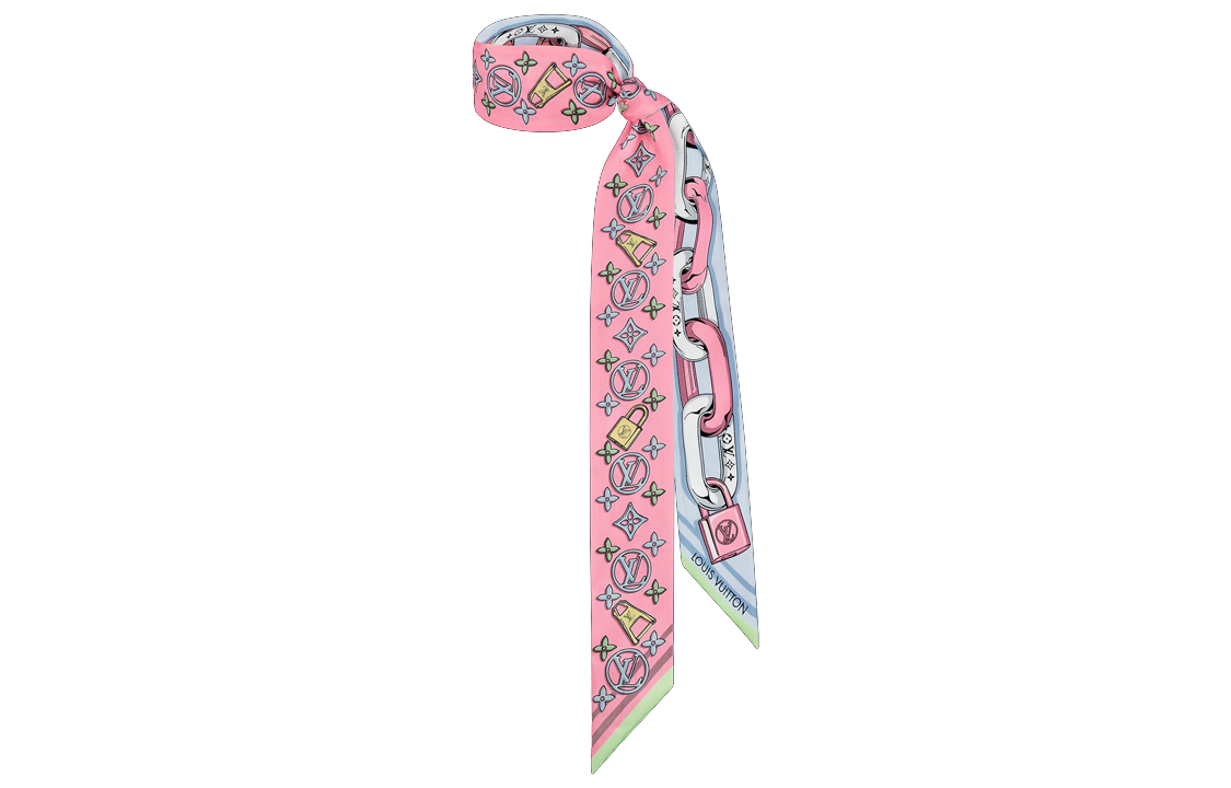 LOUIS VUITTON Silk Scarves Women's Pink