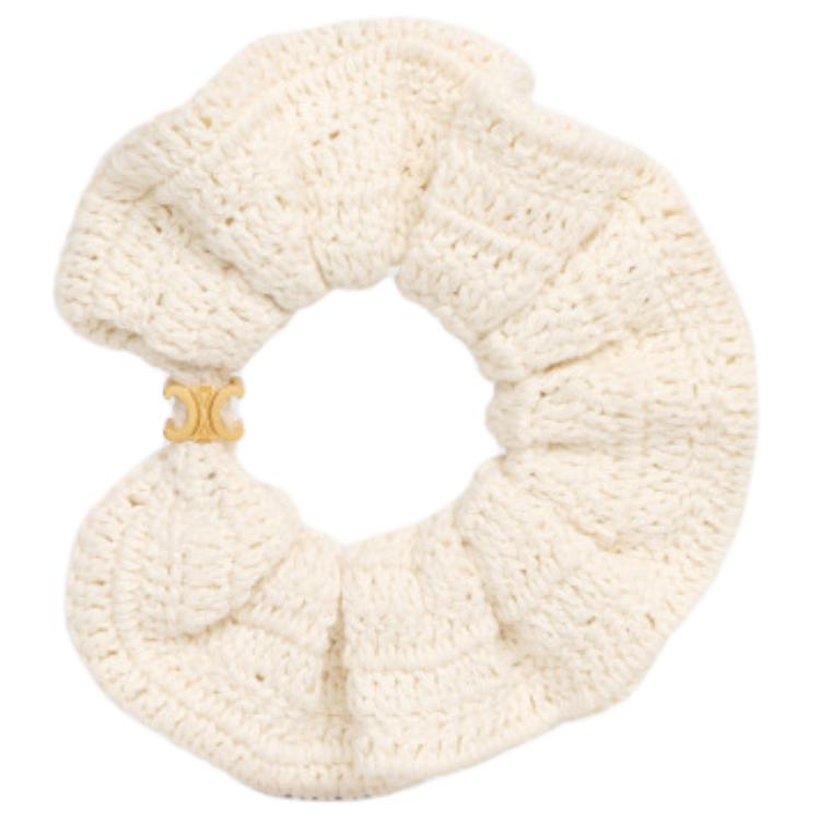 CELINE Scrunchy Crochet In Cotton And Brass With Gold Finish