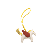 HERMES Leather Pendants Unisex White