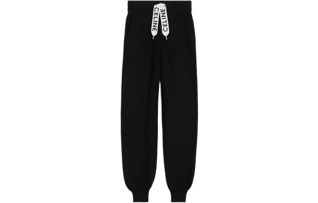 CELINE CELINE DYSFUNCTIONAL BAUHAUS Men's Collections FW22 Knitted Sports Pants Men's Black