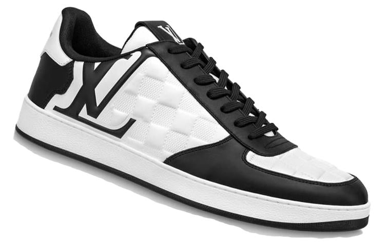 LOUIS VUITTON Rivoli Sneakers 'White Plaid With Black Side Logo'