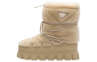 PRADA Thermal Short Snow Boots Women's Beige
