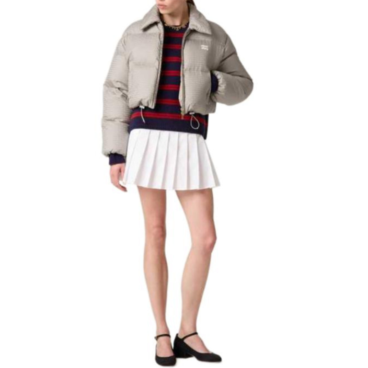 MIU MIU FW24 Down Jacket Women's Gray