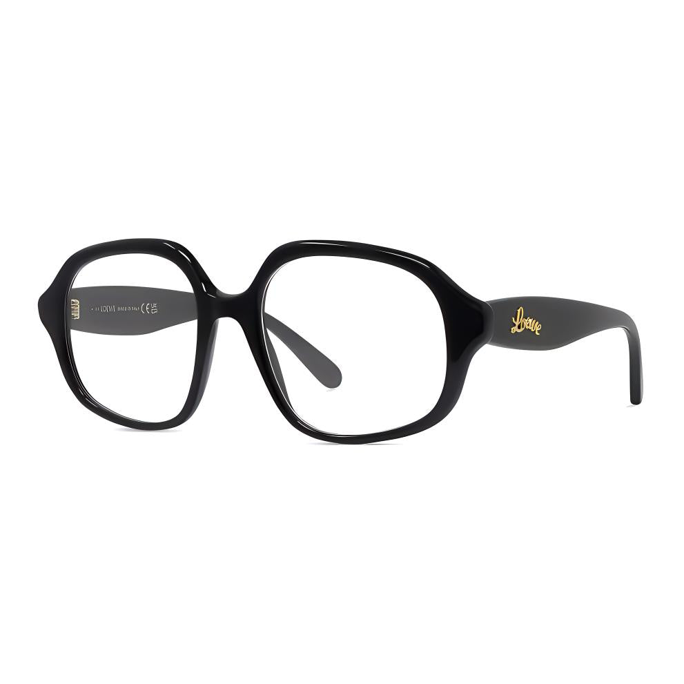 LOEWE Acetate Irregular Shape Eyeglass Frames Unisex Black
