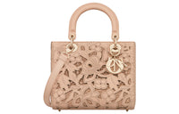 DIOR Lady Dior Calfskin Shoulder Bag Crossbody Bag Handbag Medium Size Women's Sand Pink