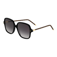 LOUIS VUITTON Metal Acetate Irregular Shape Sunglasses Women's Black