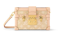 LOUIS VUITTON PETITE MALLE Canvas With Leather Canvas Bag Shoulder Bag Crossbody Bag Regular Women's Light Brown