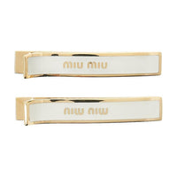 MIU MIU Metal Hair Clips Women's White