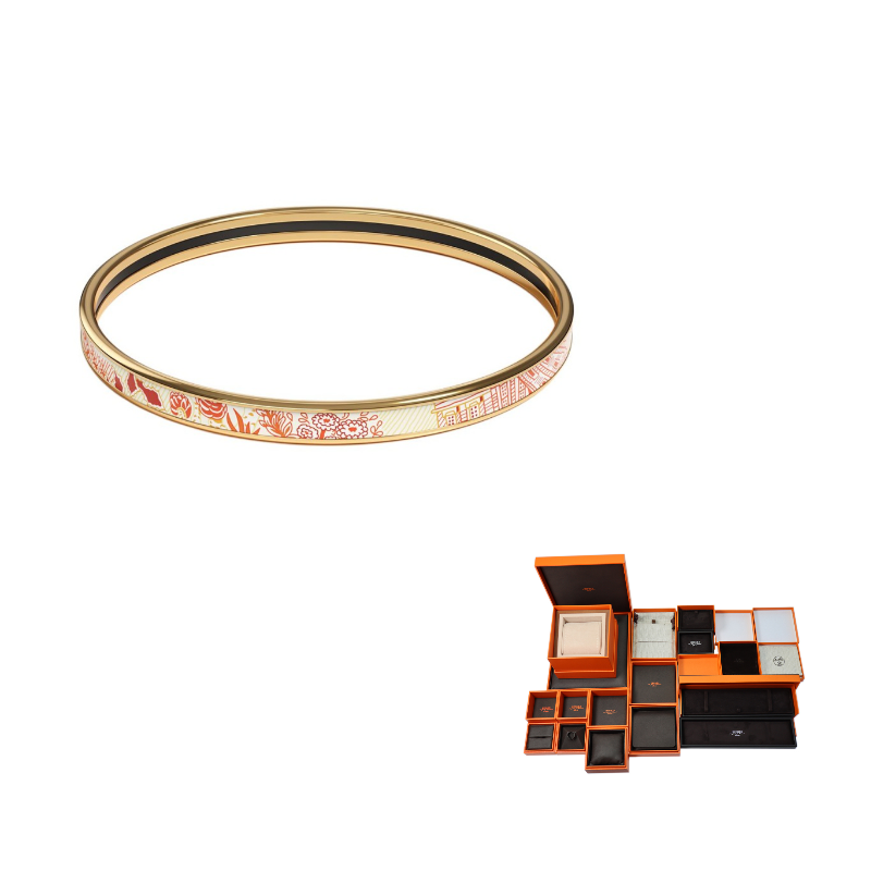 HERMES Gold-Plated Bangles Women's Gold