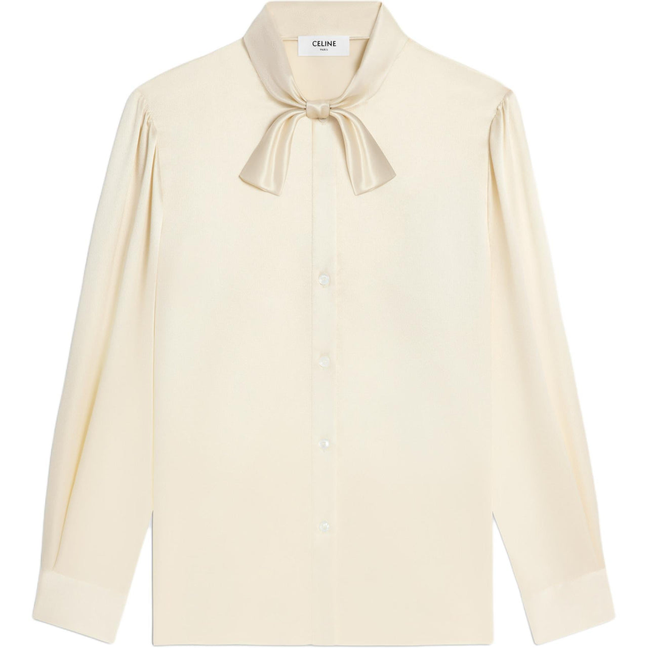 CELINE Lavaliere Blouse In Silk Satin
