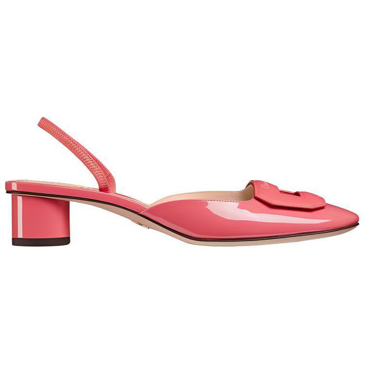 DIOR Chunky Heel High Heels 3.5cm Women's Pink