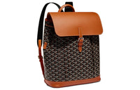 GOYARD Alpin Canvas With Leather Backpack Medium Size Unisex Brown