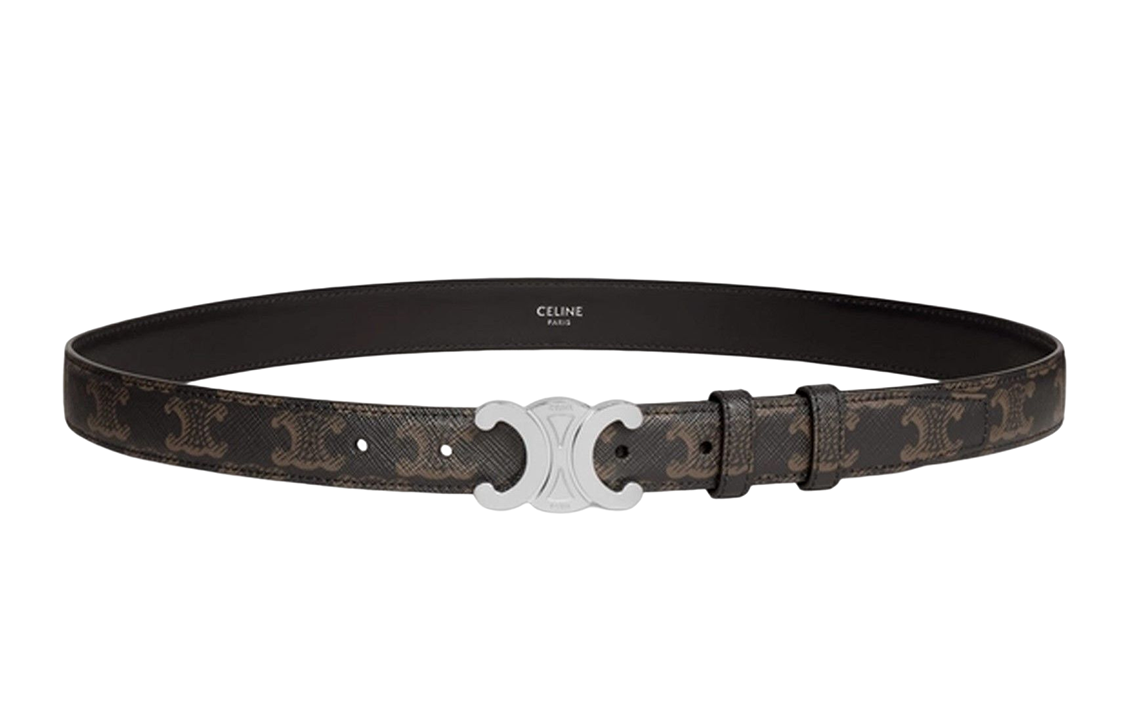 CELINE Medium Triomphe Belt In Triomphe Canvas