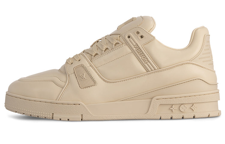 LOUIS VUITTON Trainer Low-Top Skateboard Shoes Men's Beige