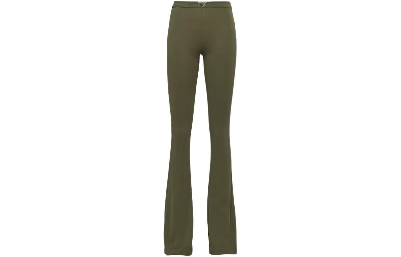 PRADA Casual Pants Women's Green Camouflage