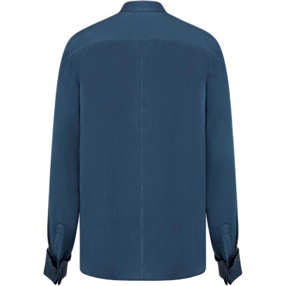 DIOR Ascot Blouse Shirt Women's Blue