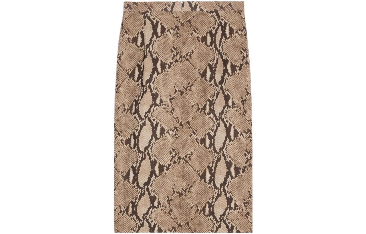 CELINE Animal Print Draped Skirt