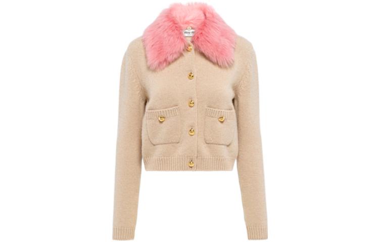 MIU MIU FW22 Knitwear Women's Milk Tea