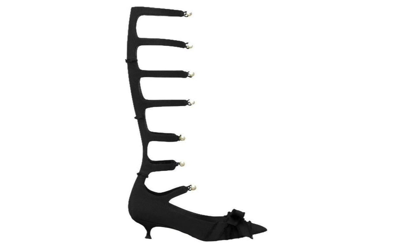 DIOR Adiorable Knee high Boots 4cm Women's Black