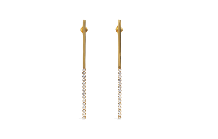 CELINE Metal Earrings Women's Gold