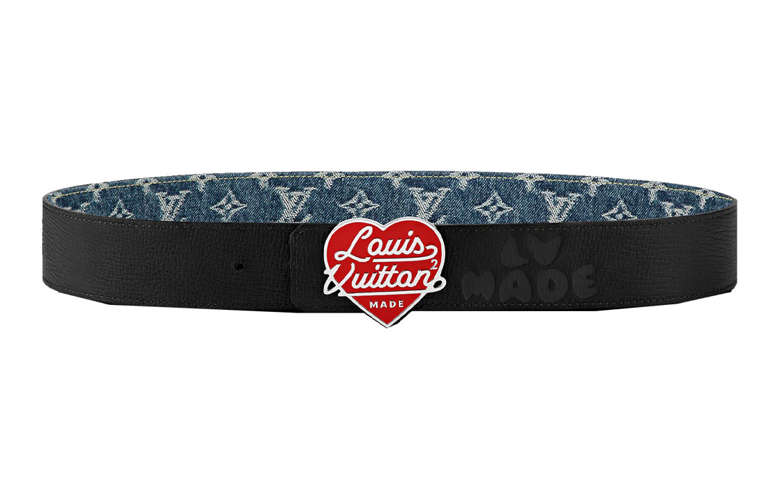 LOUIS VUITTON X Nigo Denim 40mm Reversible Belt