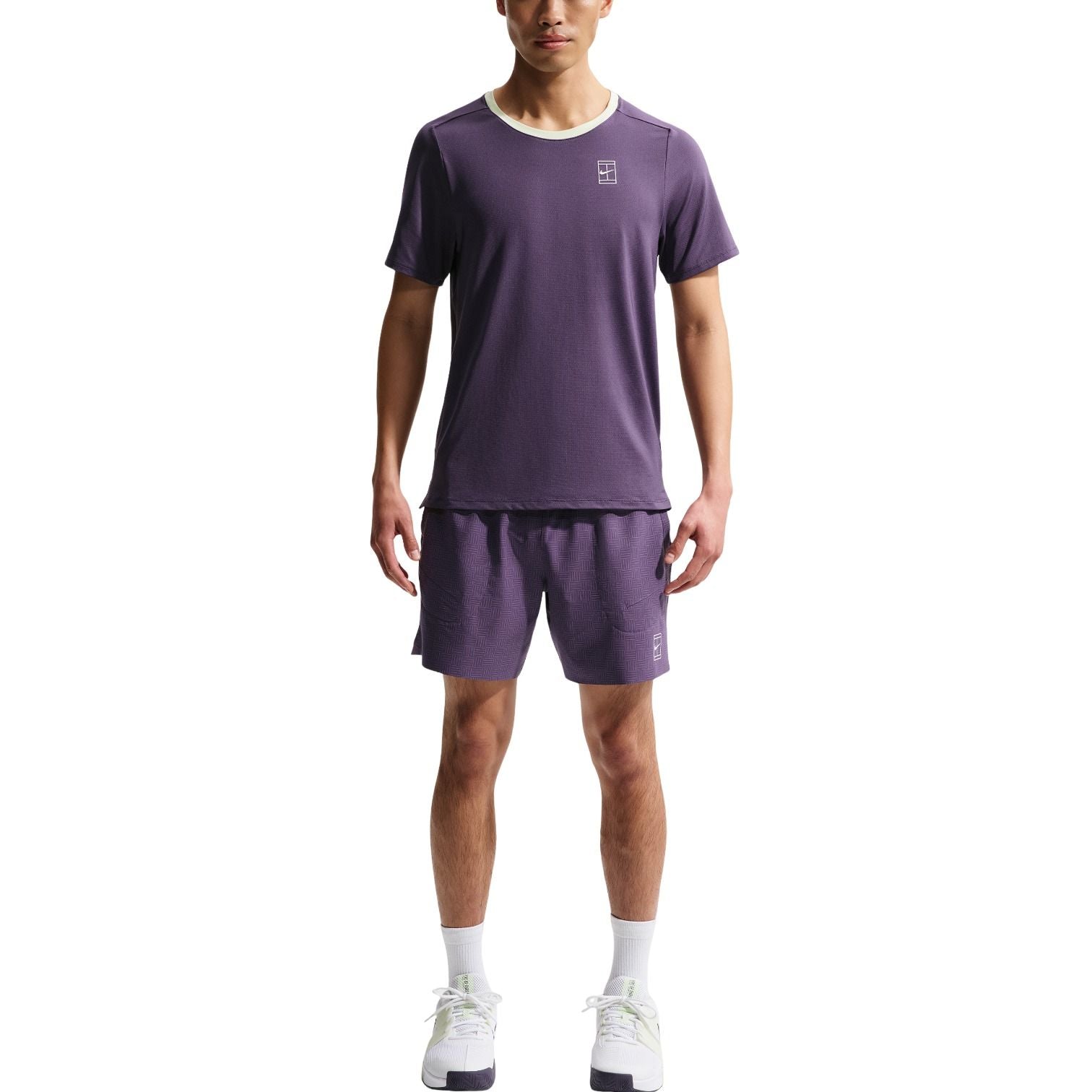 Nike Court Advantage Dri-FIT T-Shirt 'Dark Raisin Volt Tint White' FZ6911-573