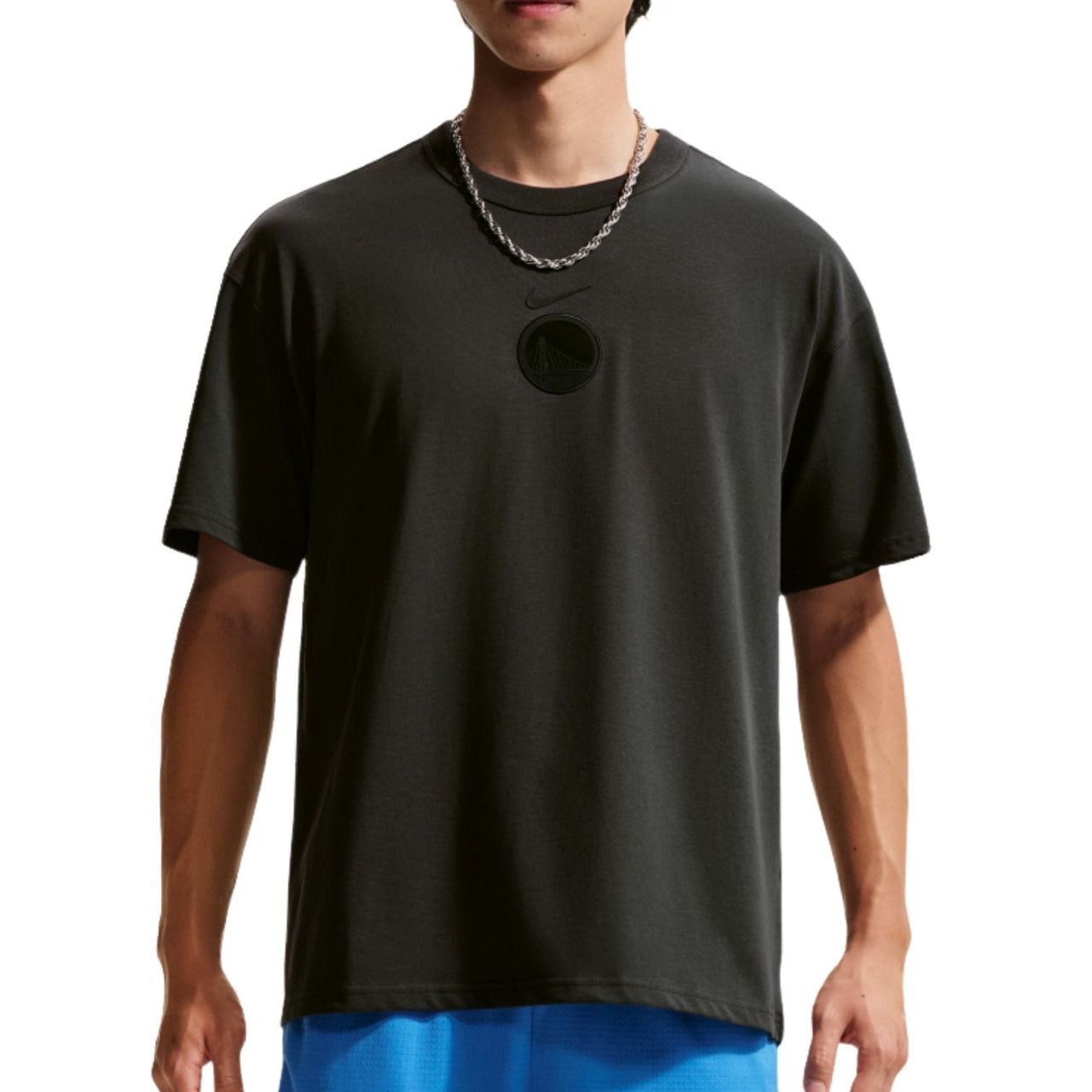 Nike Golden State Warriors Courtside Premium Essential NBA T-Shirt 'Dark Smoke Grey' HQ9118-070