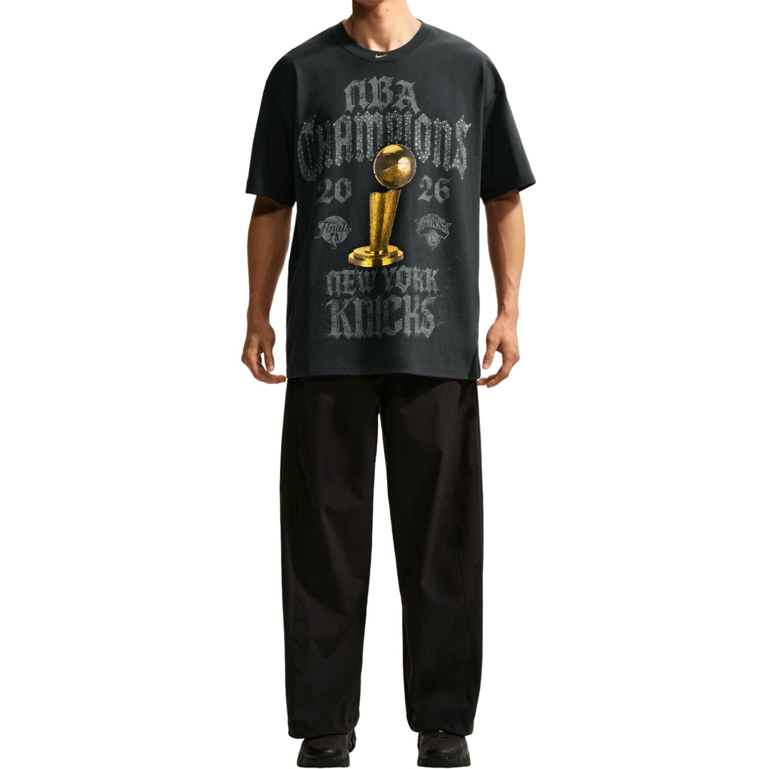 Nike New York Knicks 2026 NBA Finals Champions Authentic On Court T-shirt 'Grey' JJ0565-060