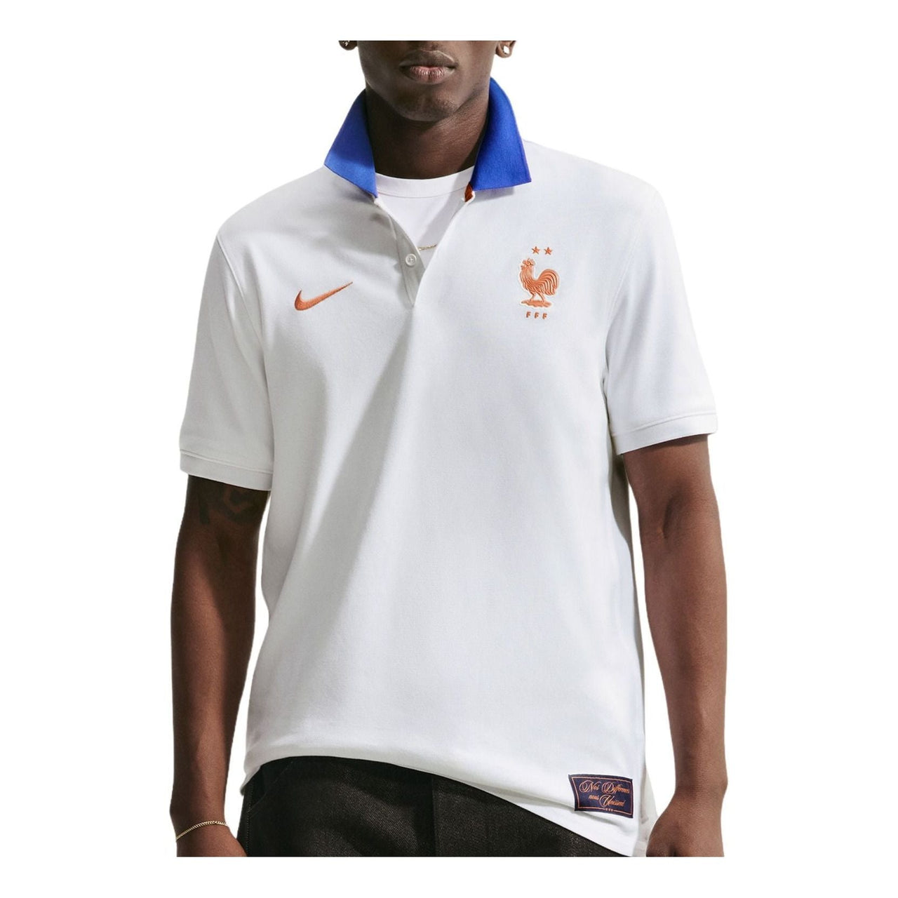 Nike FFF 2026 27 Polo Shirt 'White Game Royal Metallic Copper' IQ6429-100