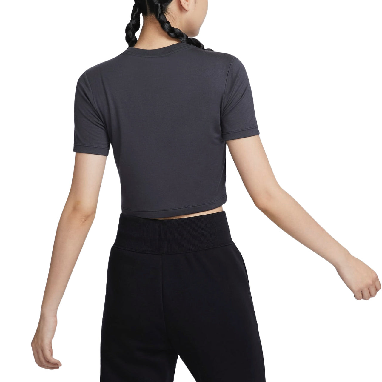 (WMNS) Nike Sportswear Slim Crop T-shirt Asia Sizing 'Anthracite' HF7396-060