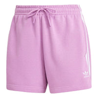 (WMNS) adidas 3-Stripes French Terry Shorts 'Purple' IY2155