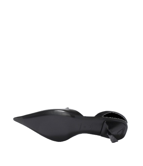 (WMNS) PRADA Brushed Leather Slingback Pumps 'Black' 1D896M_055_F0002_F_055