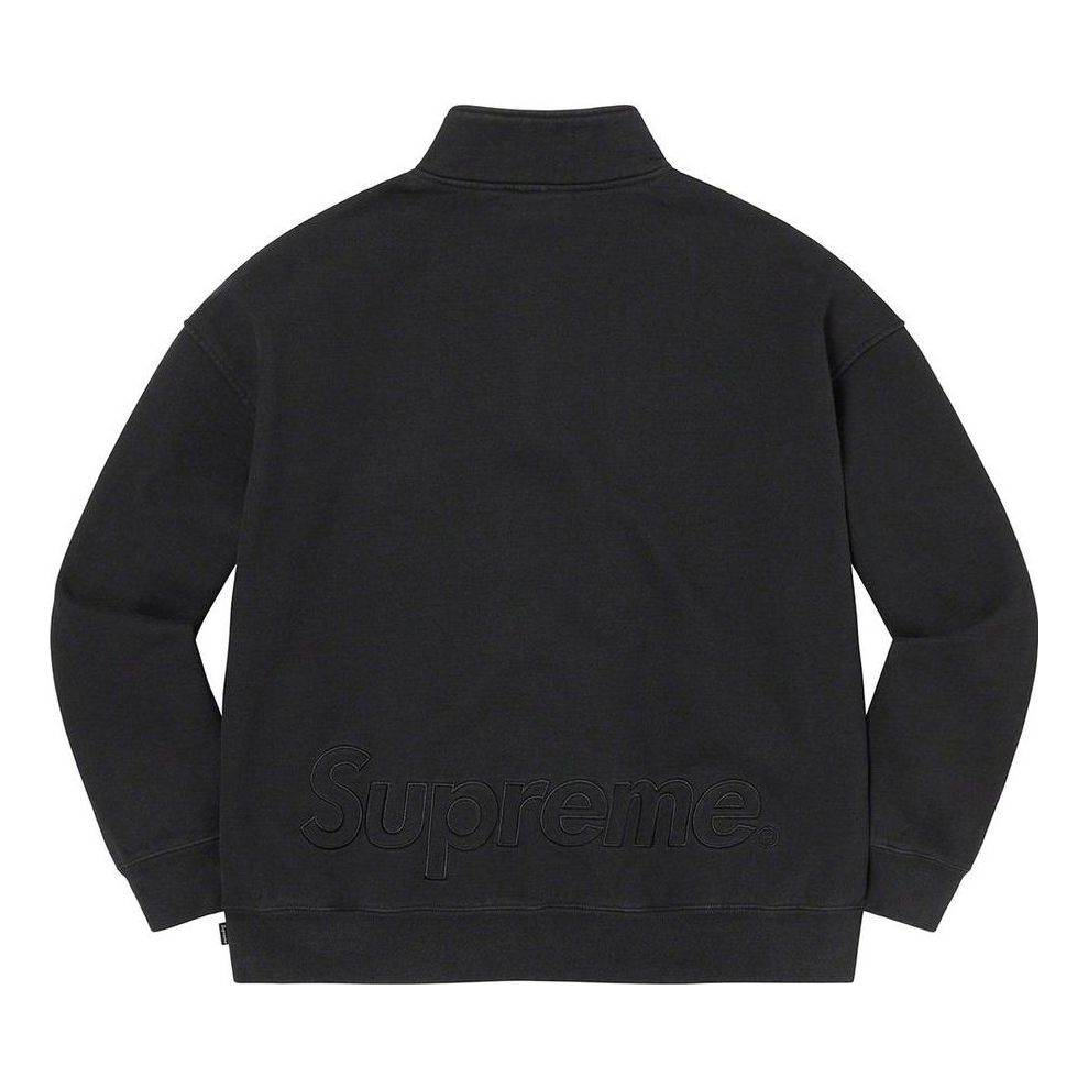 Supreme Washed Half Zip Pullover 'Black' SUP-FW22-332
