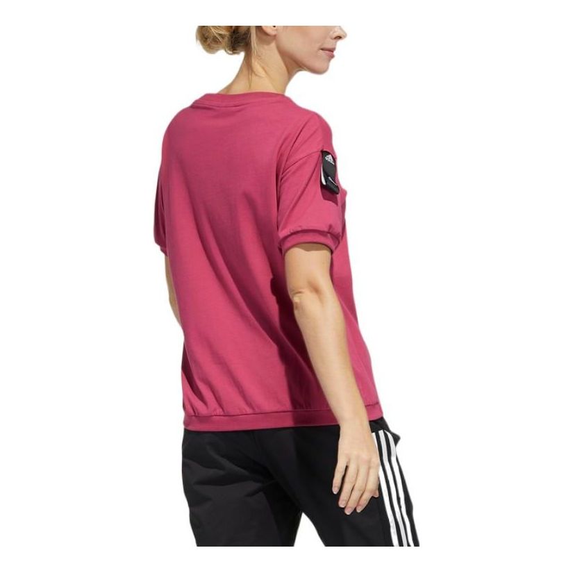 (WMNS) adidas Badge of Sport 2 T-Shirt Asia Sizing 'Pink Black' GP0342